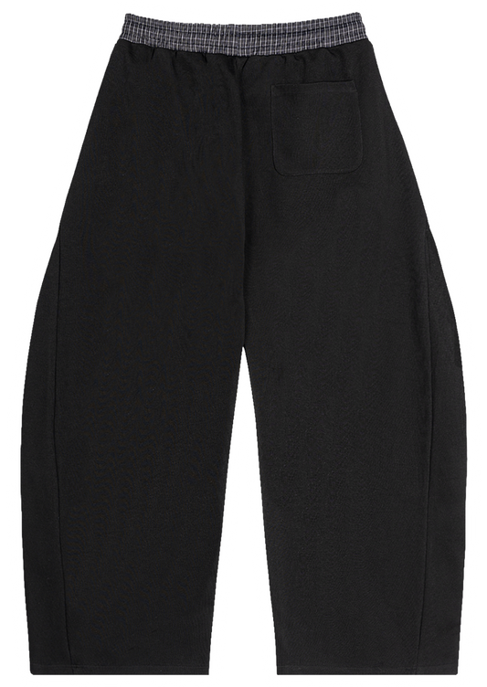 Plaid Waistband Barrel Sweatpants