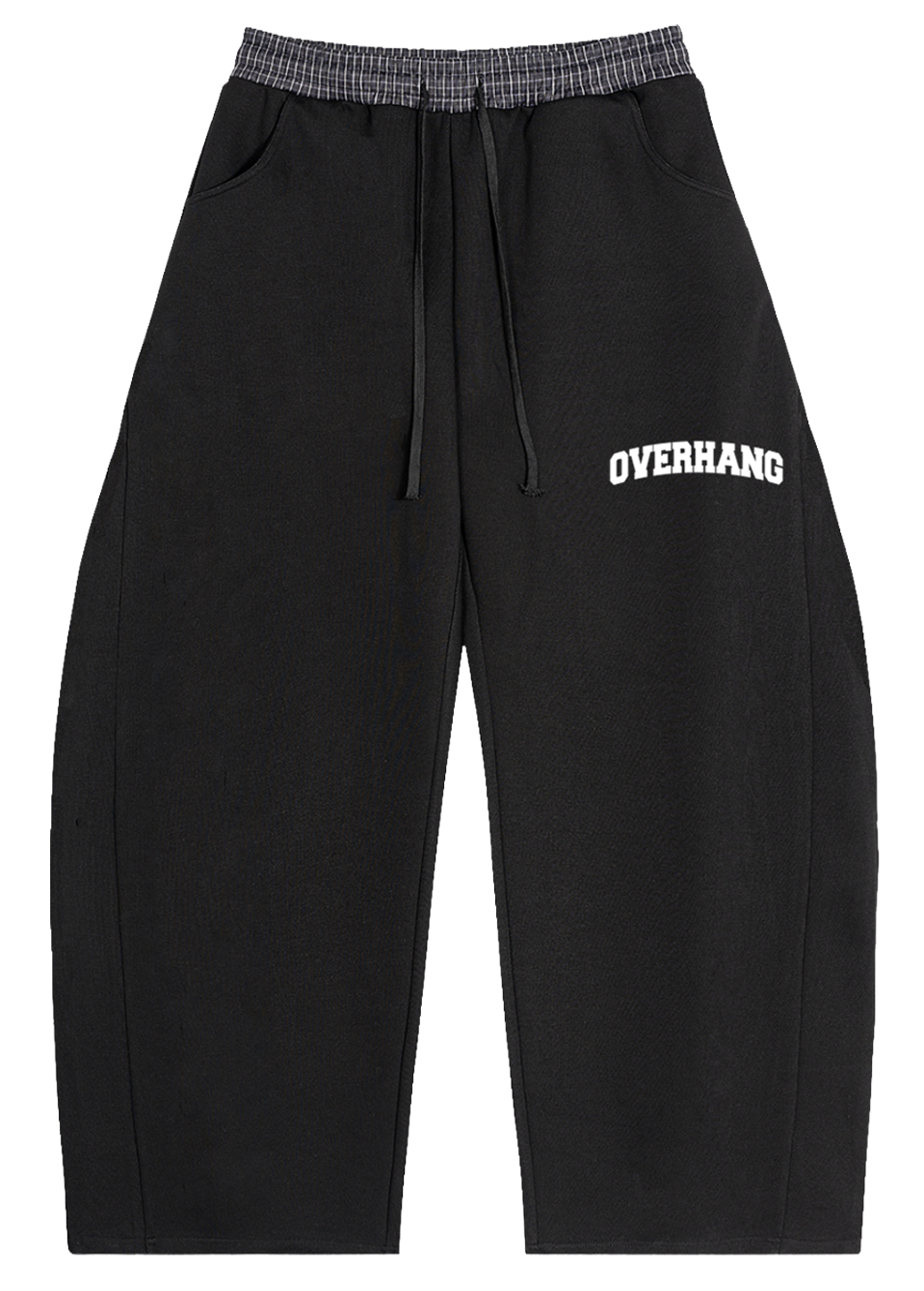 Plaid Waistband Barrel Sweatpants