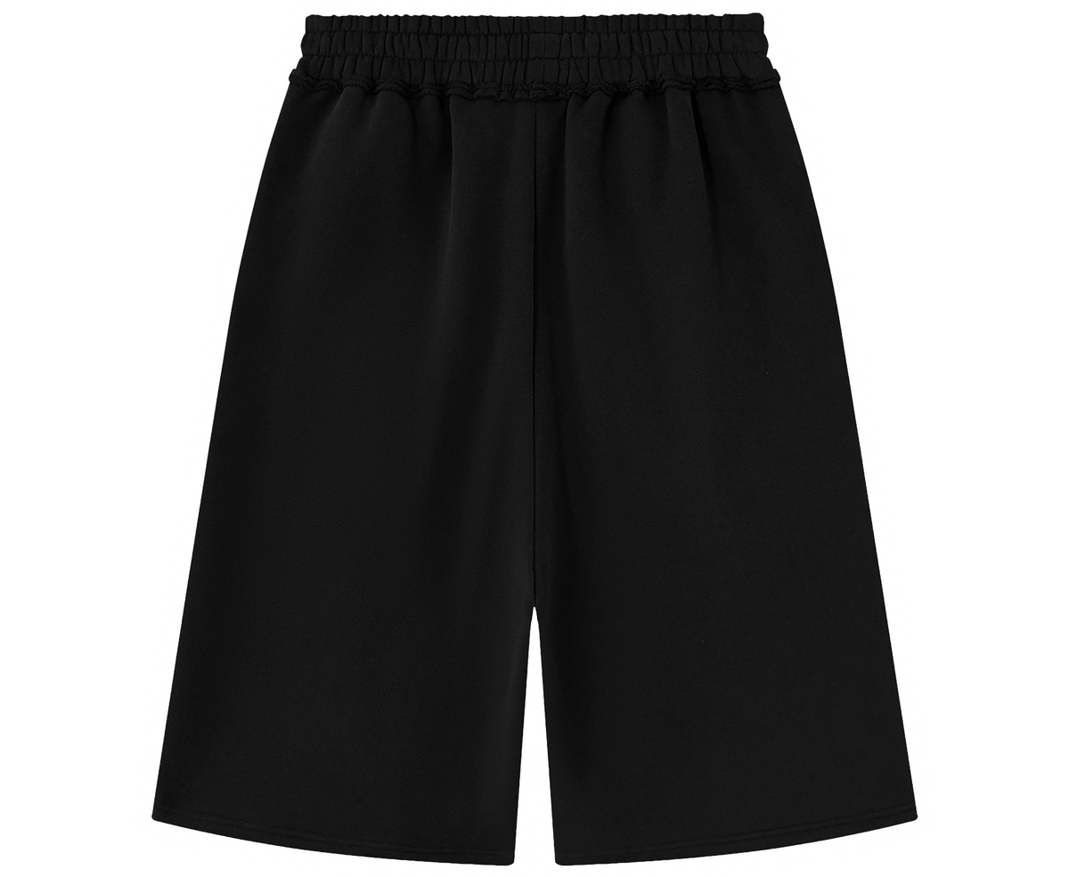 Unisex Raw Edge Fleece Shorts